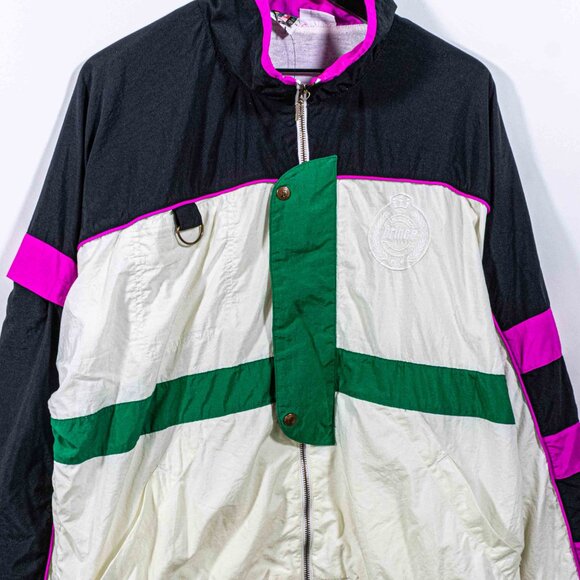 Prince Crest Color Block Windbreaker Zip Jacket Large VTG 90s Tennis Sports - Picture 3 of 10